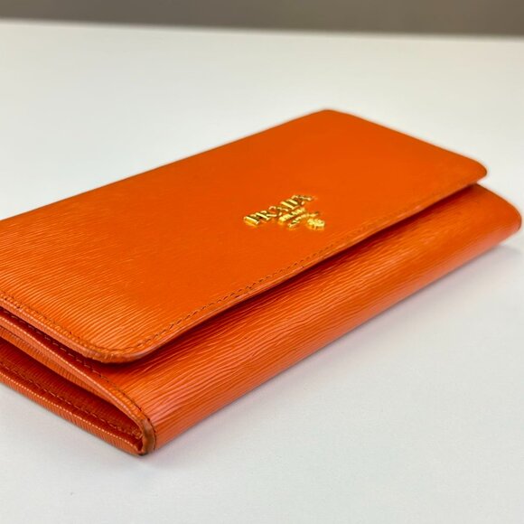 Prada Orange Leather Wallet - Picture 5 of 8